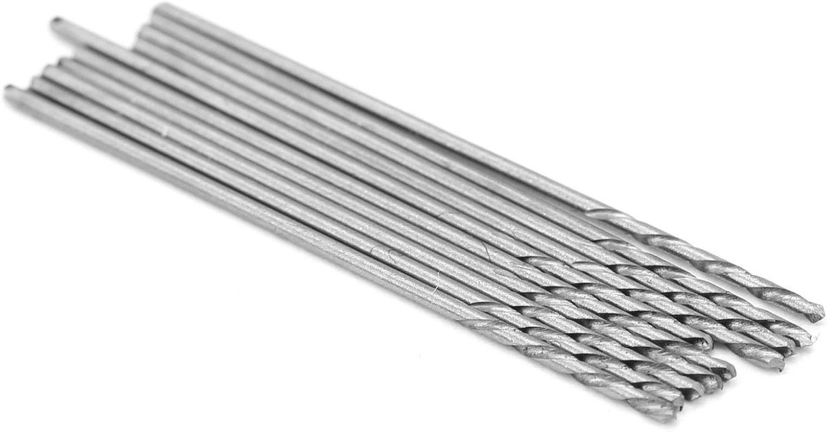 Set van 10 HSS Kobalt Boorbits van 0,75 mm - Spiraalboor voor RVS en Dunne Metaalbewerking