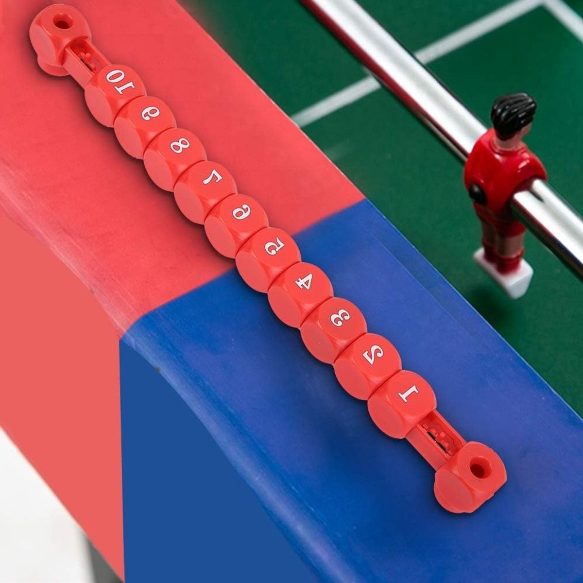 2 Stuks Tafelvoetbal Scorebord in Blauw en Rood - Plastic Telbord voor Billiards, Spellen en Sportactiviteiten