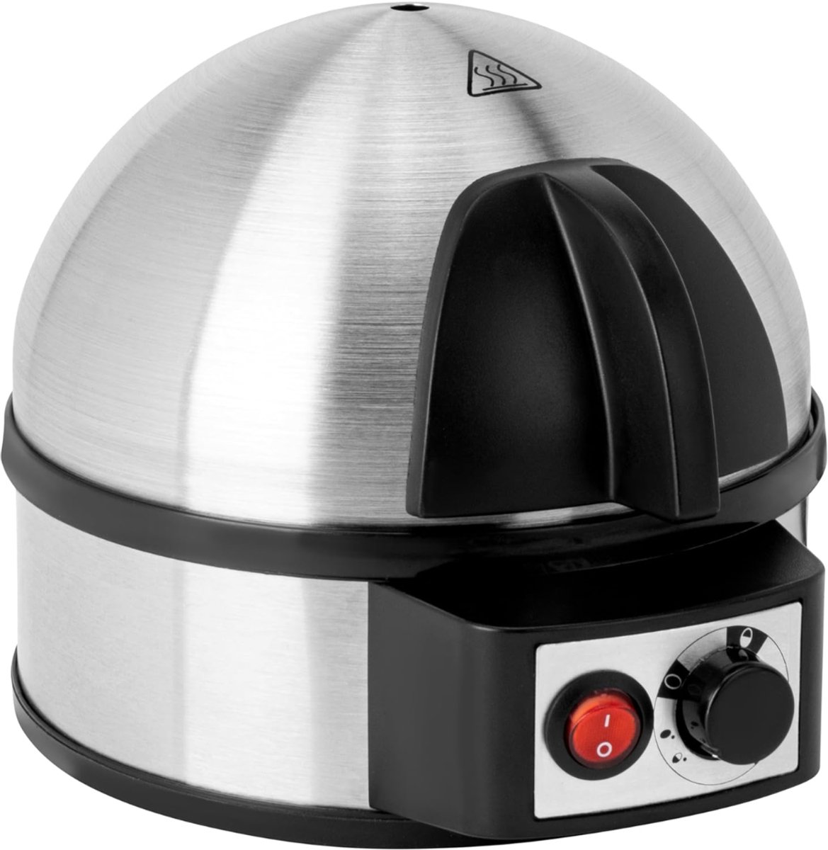 Zyrex® Eierkoker electrisch - Eierkoker - Eierkoker met timer - Zwart en Zilver - 22cm x 16cm x 19cm