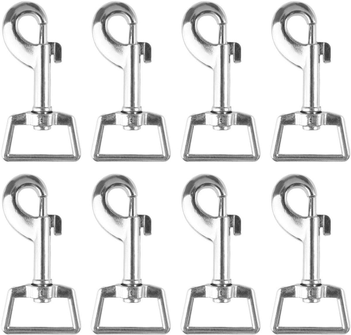 Set van 8 Robuuste Carabiner Haakjes met Draaimechanisme, Ideaal voor Hondenriemen, Hammocks en Tuinaccessoires
