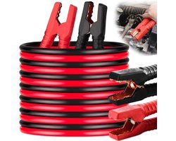 Startkabels Auto - Verbindingskabels Accu - Accu Starten - Zware 2000A Capaciteit - 4 meter - Zwart en Rood