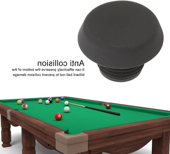 Dailygoods- Biljartkeu Beschermende Rubber Dop - Antibotsing Bumper - Standaard Formaat - Lichtgewicht - Slijtvast - Lange Levensduur - Biljartaccessoire van Dailygoods — afbeelding 2