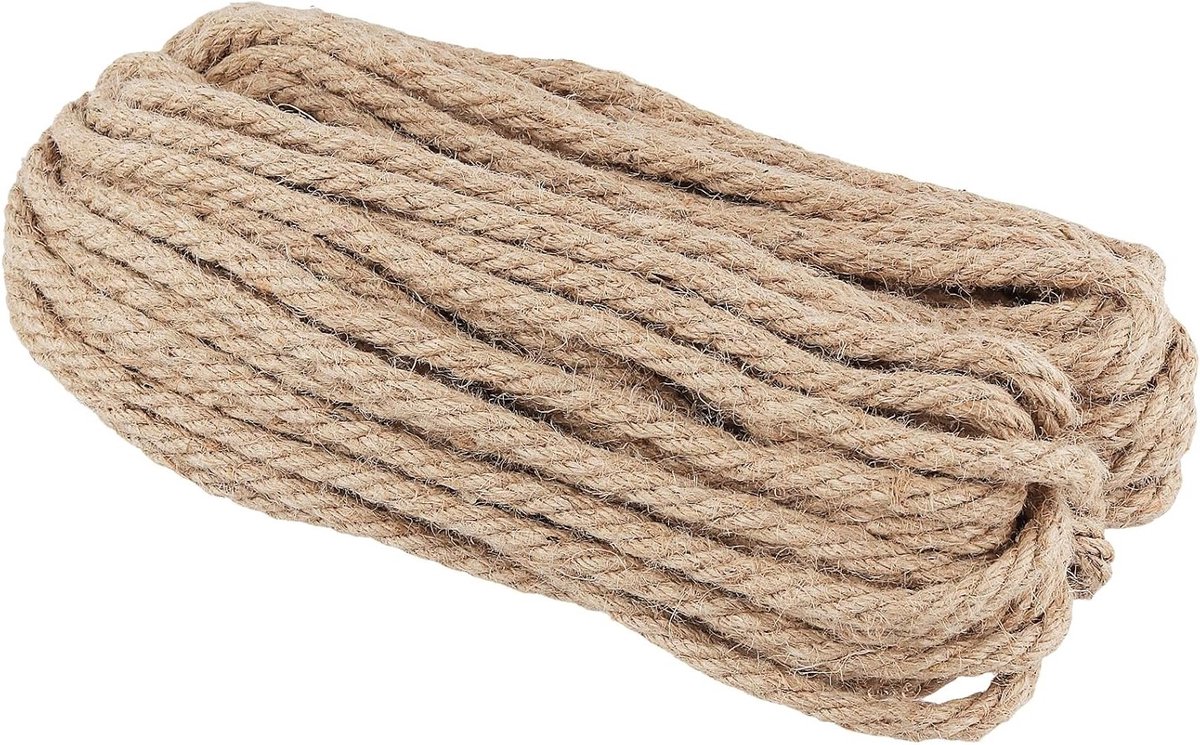 Dikke 8mm Jute Touw van 30m, Sterk Tuin Touw voor Decoratie, Ambachten en DIY Projecten