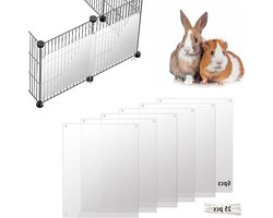6 Stuks Dierenkooi Voering 26x21cm - Bescherming tegen Urine voor Konijnen en Cavia's - Accessoires voor Kleine Dierenverblijven en Kooi-inrichting