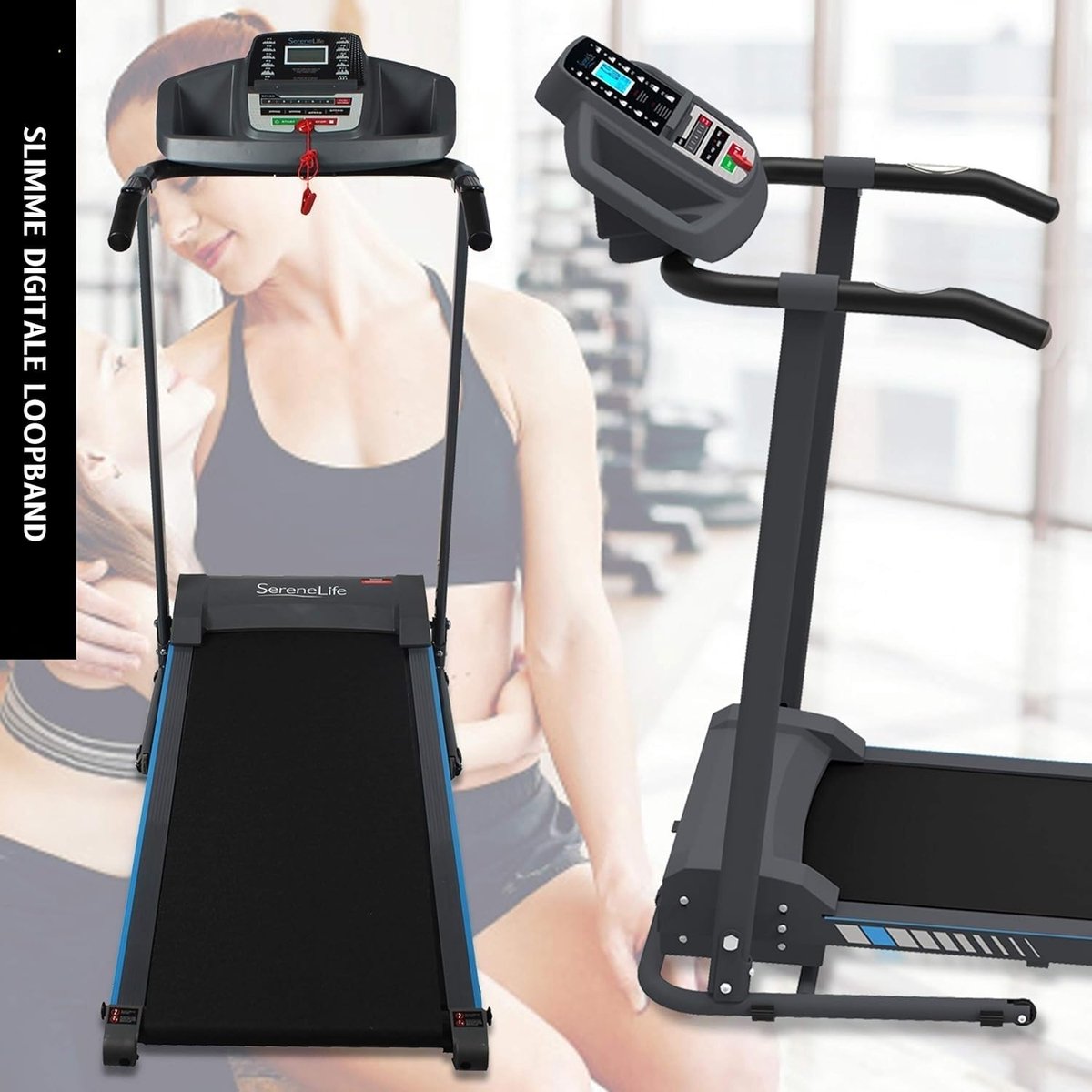 Loopband Inklapbaar - Wandelband Fitness - Treadmill - Opvouwbaar