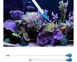 Koraalvoerdispenser 2 stuks - Voederbuis aquarium - Vissen voeren - Lichtgewicht acryl - 2 stuks - Transparant