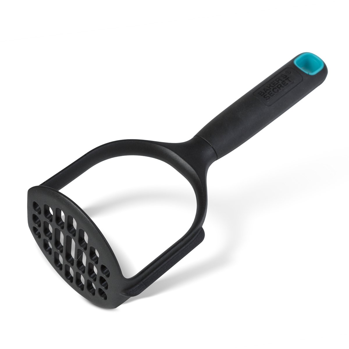 Aardappelstamper Nylon - Pureestamper voor Aardappelpuree en Groenten - Hittebestendige Puree Maker voor Anti Aanbak Pannen - Ergonomische Aardappelpers - Keukengerei Zwart - 24 cm [BS41167]