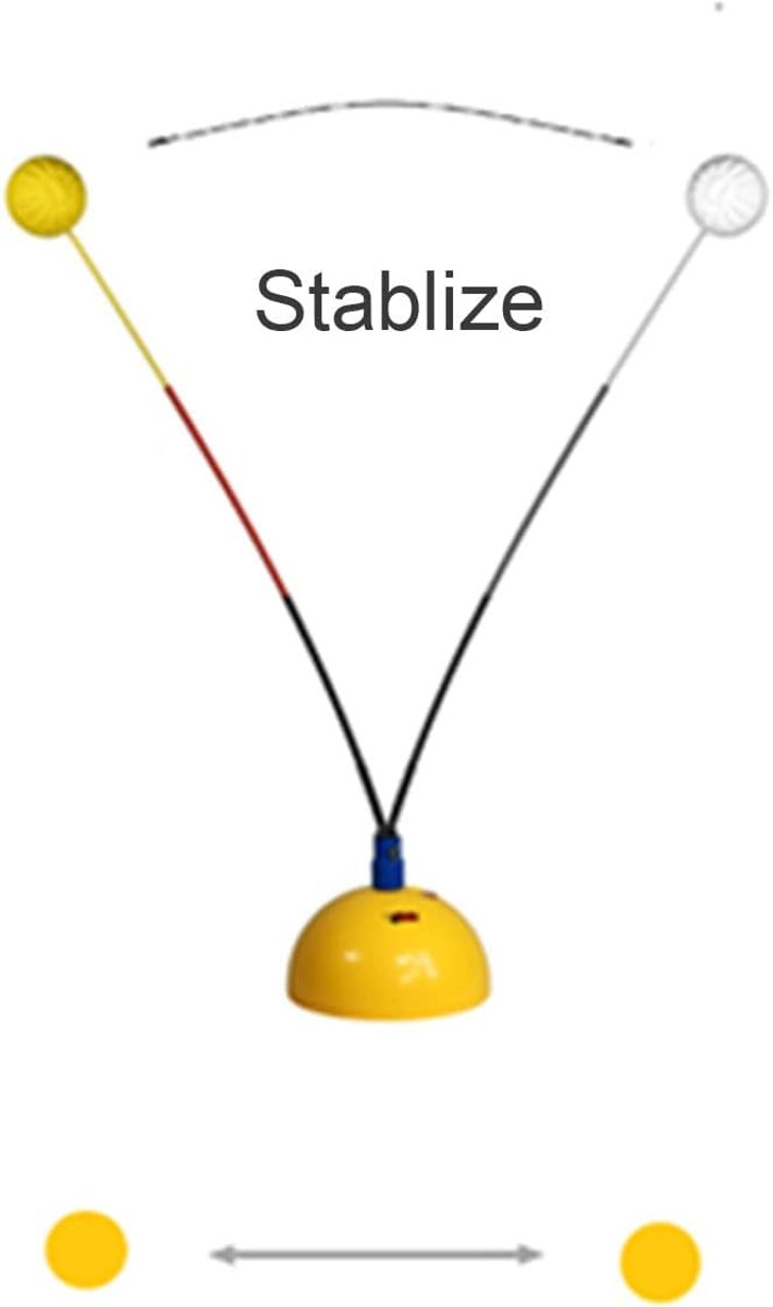Tennis Trainingshulpmiddel Slagtrainer voor Zelfoefening en Strokes Verbeteren van Merkloos — afbeelding 3