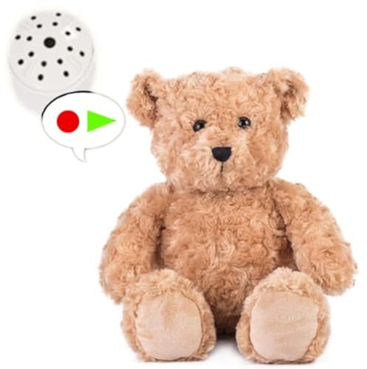 Schattige Teddy met Opnamefunctie - 25 cm - Hoor de Hartslag van je Baby