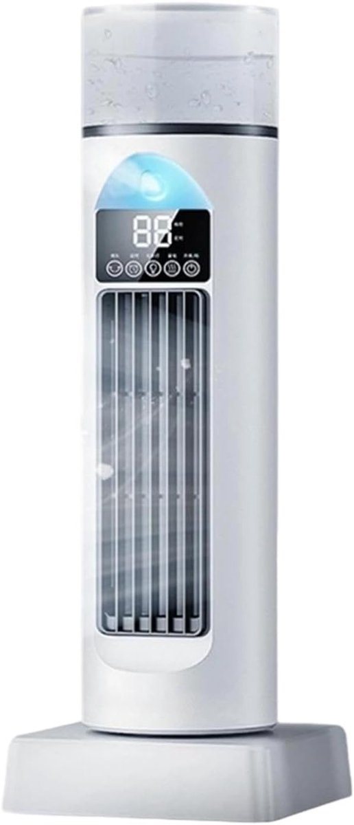 Intelligente Torenventilator - Stille Luchtkoeler - Kamers Verkoelen - 120 Graden Rotatie - 14x34 cm - Wit