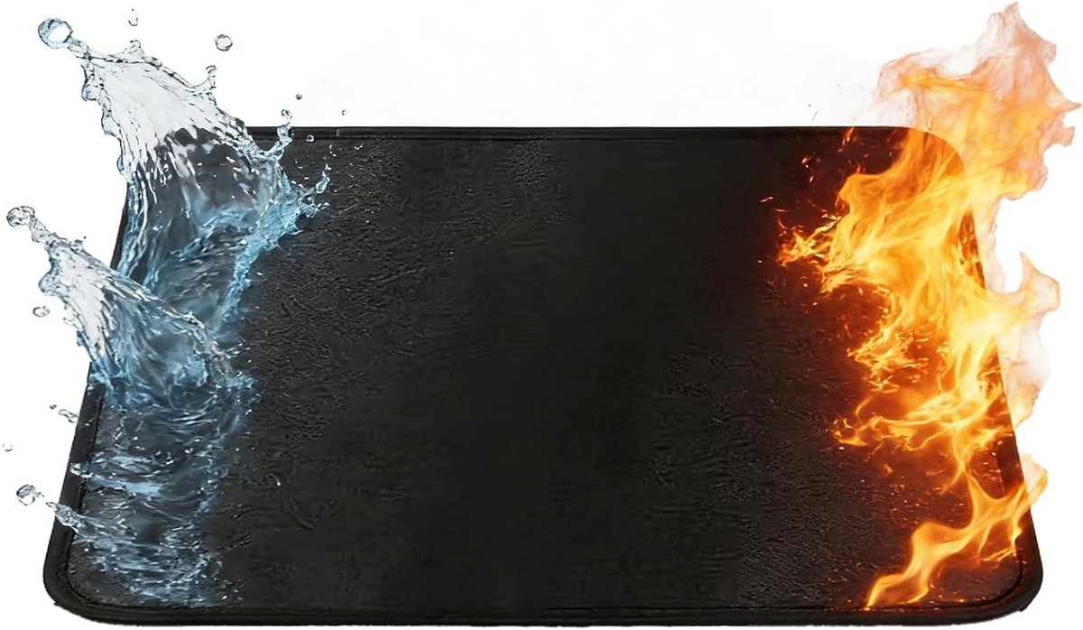Hittebestendige Siliconen Mat voor Koffiemachine en Oven, Vaatwasserbestendig en Brandwerend, 30x45cm, Zwart