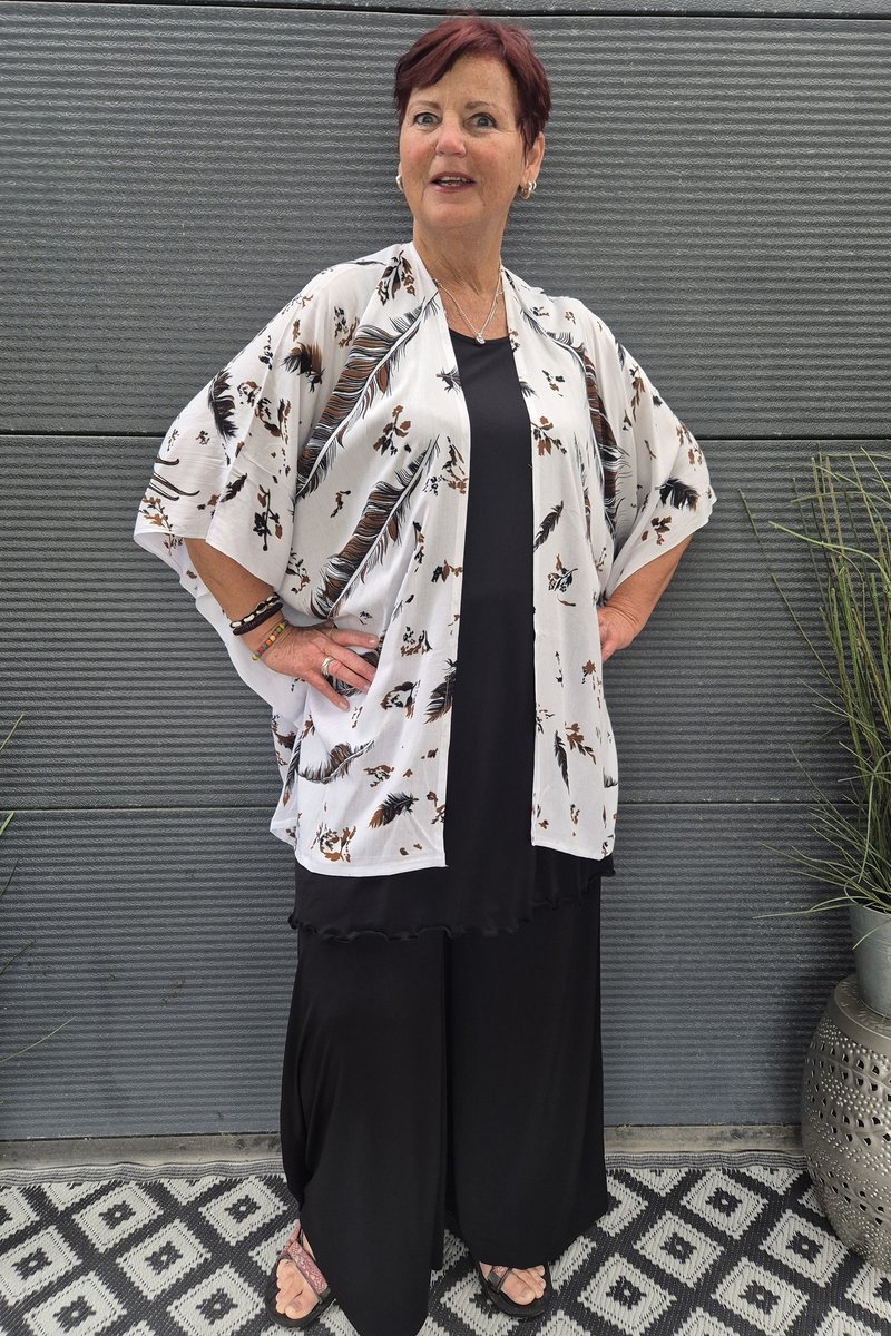 Bagoes kimono kort vogel print