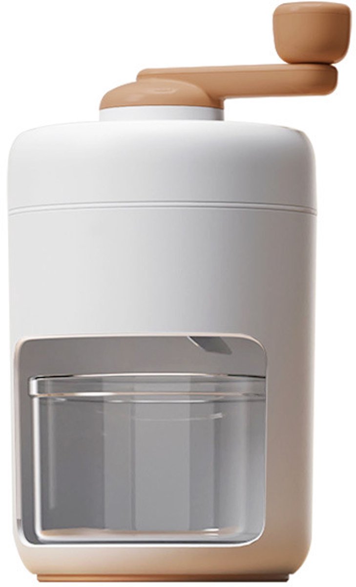 Ijsblokjesmachine- ijsschaaf - Handmatig aangedreven schaafijs machine - Slushy maker - Smoothie beker - Schaafijsmachine - Smoothie maker - Wit - Kunststof