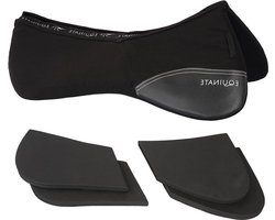 Equinate Laredo 2-zone saddle pad with 8 soft inserts for optimal saddle adjustment, saddle pad and correction pad for horse and pony for pressure reduction