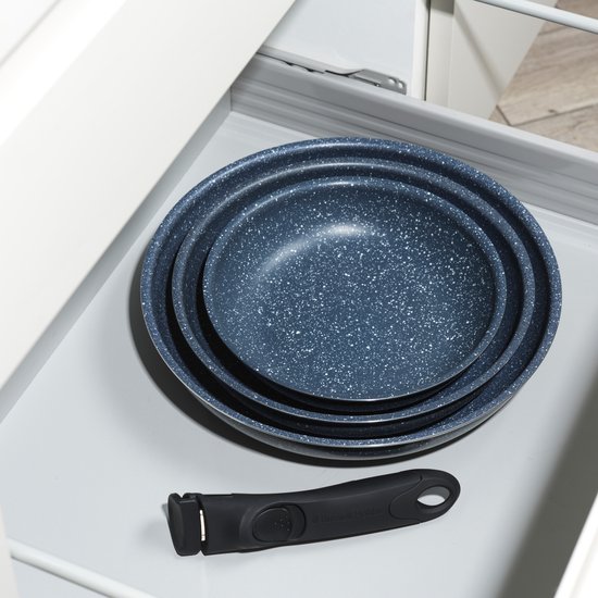 Russell Hobbs Nightfall Stone Pannenset - 20/24/28cm Koekenpannen
