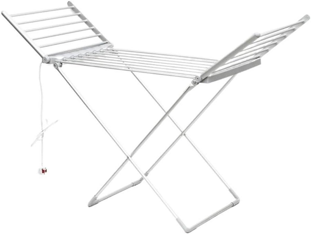 Elektrisch Wasrek Droogrek Kleding Drogen Stille Constante Temperatuur 1.0 Meter Zilver