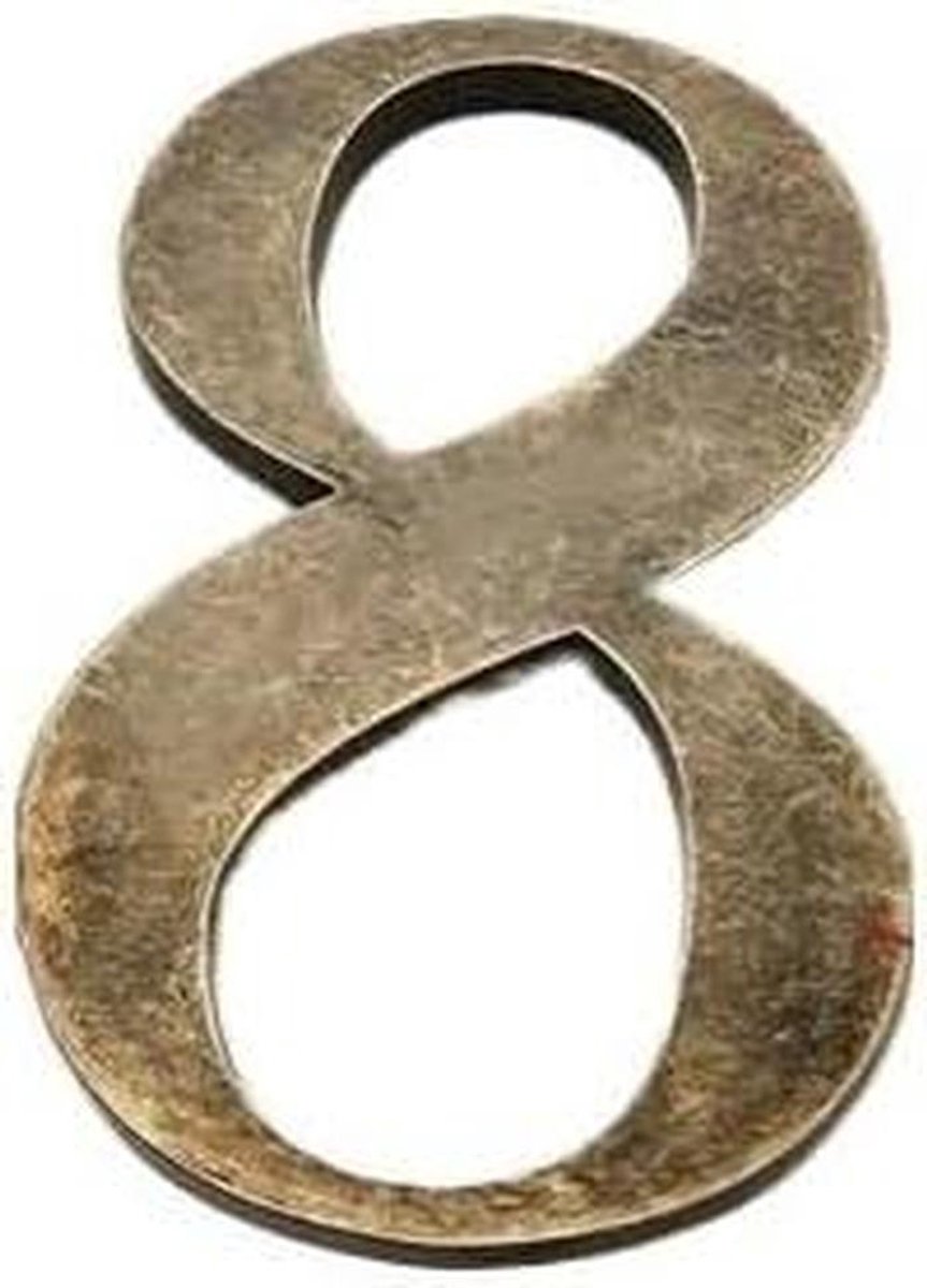 Huisnummer Metaal - Adres Cijfer Plaat - Huis Aanduiding - Gegalvaniseerde Afwerking - 10cm - Brons