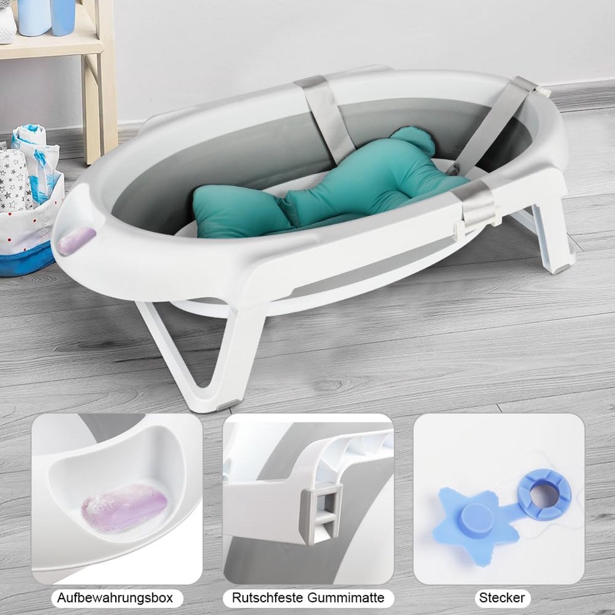 Babybadkuip met frame - Opvouwbaar babybad thumbnail 4