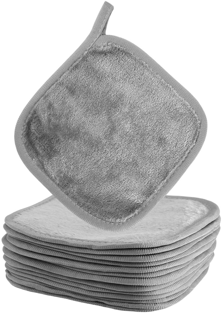 Dailygoods- Make-updoekjes Set van 14 - Wasbare Microvezel - Herbruikbare Make-uppads - 16 x 16 cm - Zachte Gezichtsdoekjes - Perfect voor Afschminken - Reinigingsdoekjes