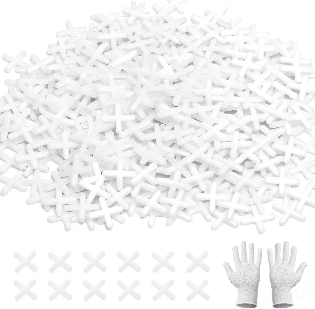 Dailygoods- Tegelkruisjes 3 mm - 500 Stuks - Kunststof Voegkruisjes - Tegelafstandhouders - Tegelleghulp - Voor Muur/Vloertegels