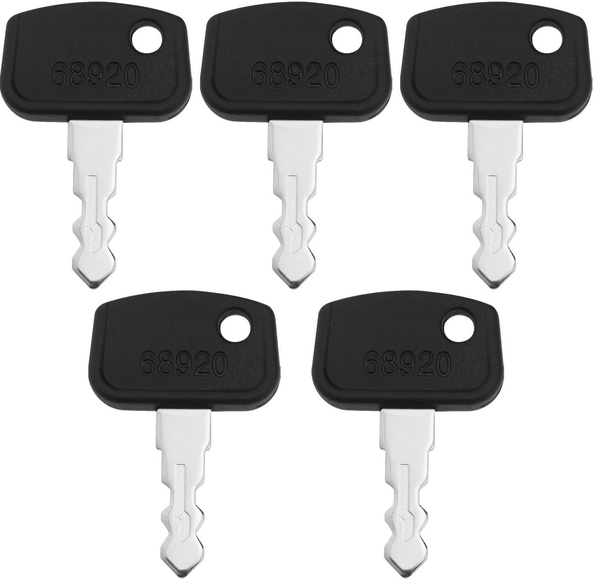 Dailygoods- Ontstekingssleutels 5 Stuks - Compatibel met Kubota RTV/Tractor/Maaier - Duurzaam Materiaal - Geschikt voor RTV400/500/900 - Inclusief Reserve Sleutels - Betrouwbare Kwaliteit - Contactsleutels