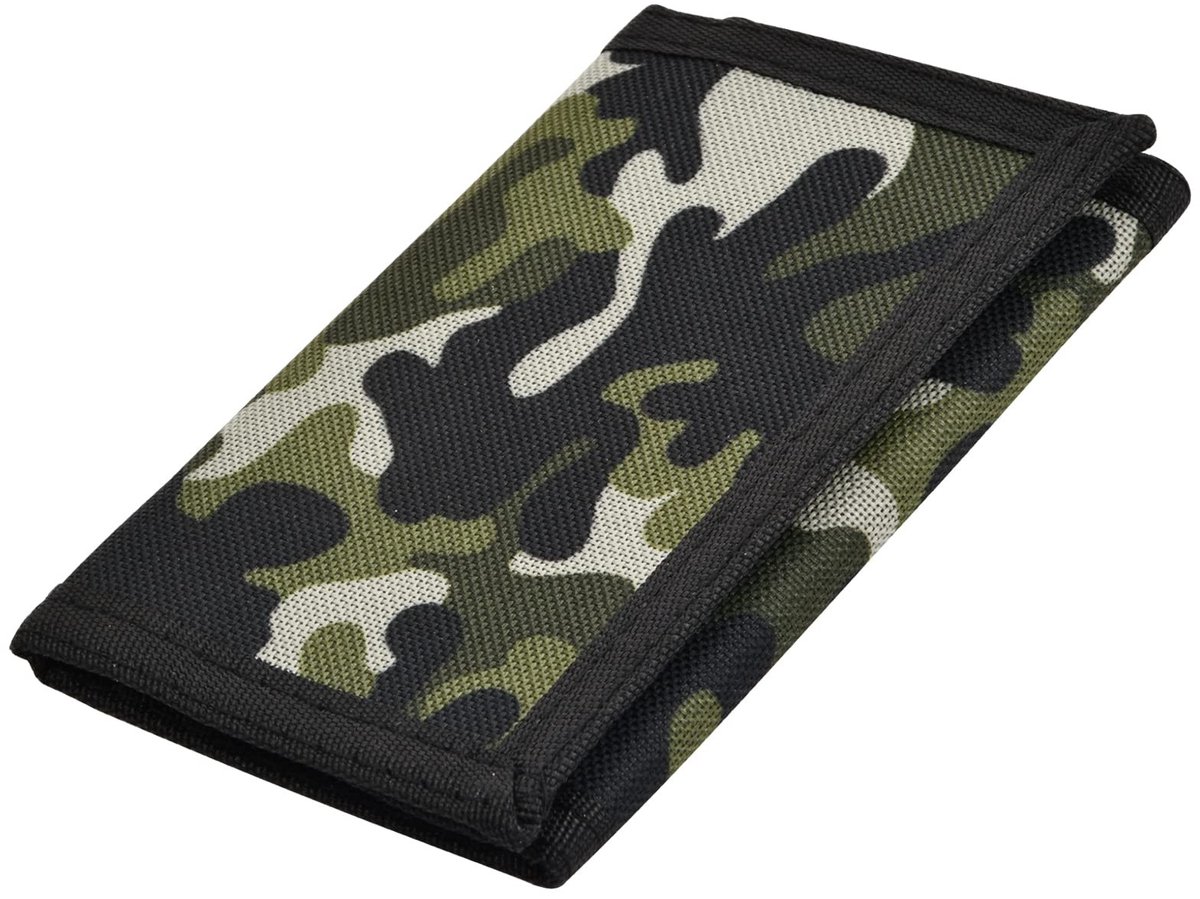Dailygoods- Portemonnee Drievoudig - Camouflage - Kinderportemonnee - Polyester - RFID-blokkering - 12 x 8 cm - Slank en duurzaam - Kinderenportemonnee