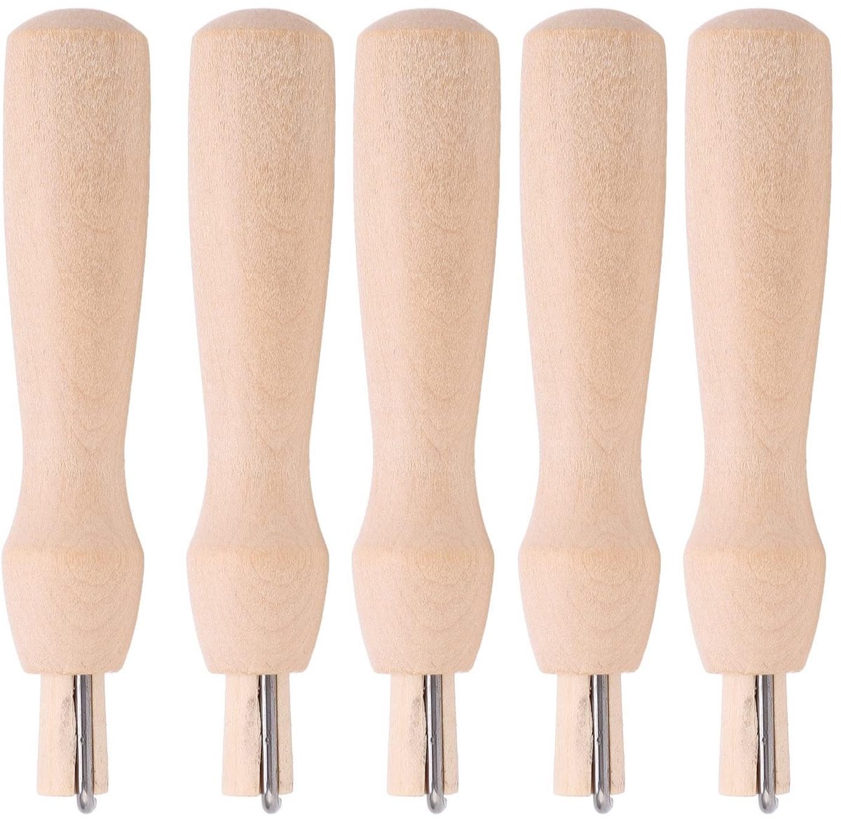Dailygoods- Viltnaald 5 Stuks - Universele Vilt Houder - Roestvrij Hout - Droogvilten - Veilig en Betrouwbaar - Eenvoudig te Gebruiken - Naaldpons