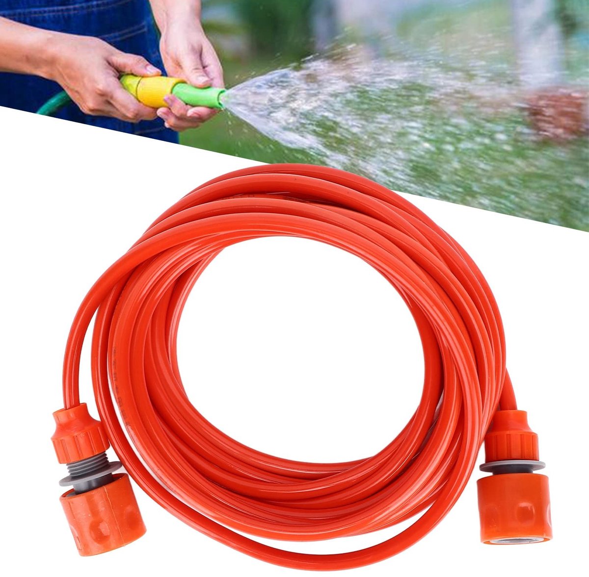 Dailygoods- Tuinslang 6 Meter Hoge Druk - Flexibele Tuinslang - Slijtvaste Waterleiding - Snelkoppeling - Eenvoudig Aan Te Sluiten - Explosieveilig