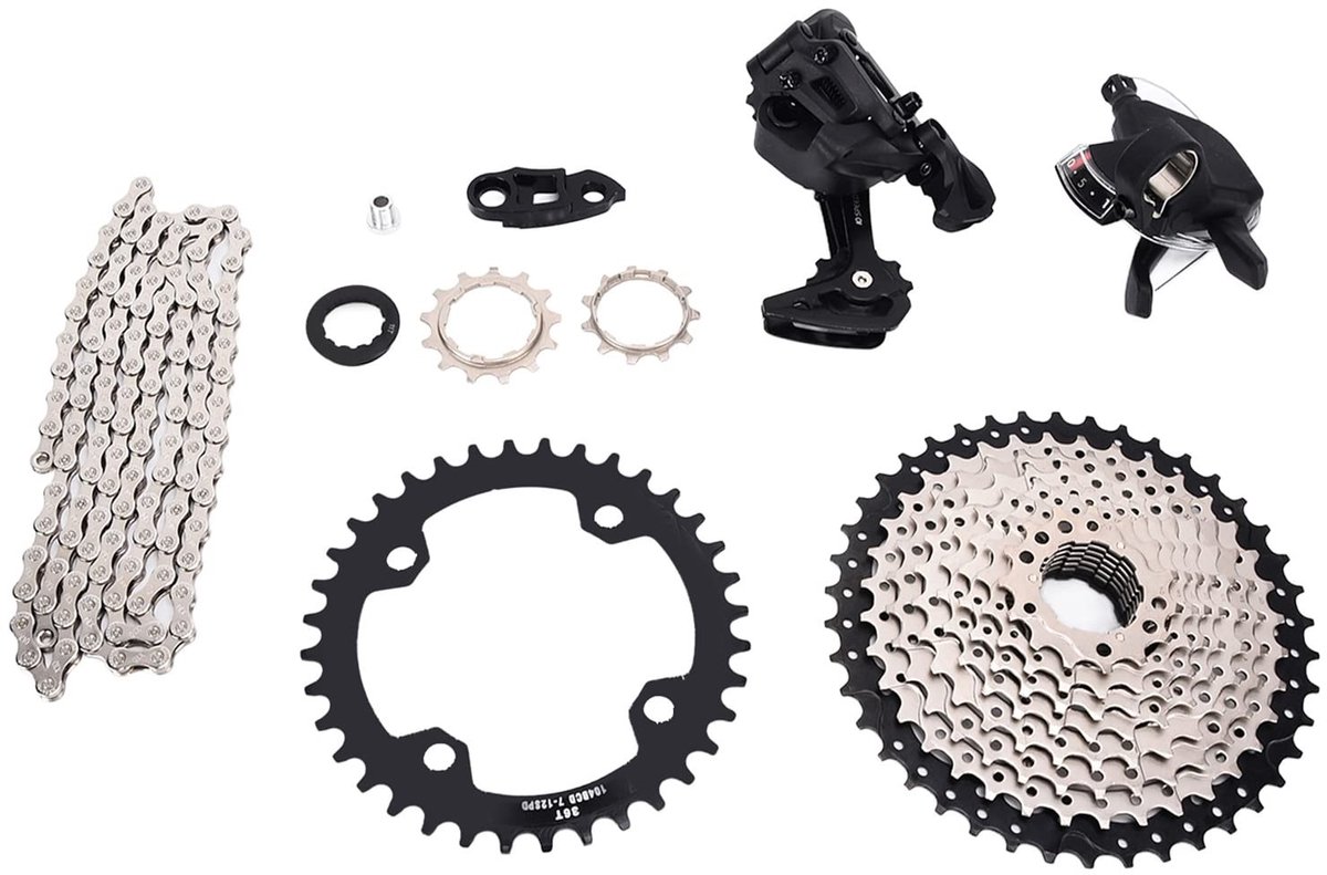 Dailygoods- Groepset 1x10 Speed - 10 Versnellingen - Mountainbike - Lichtgewicht - Upgrade Kit - Brede Overbrengingsverhouding - Versnellingsset