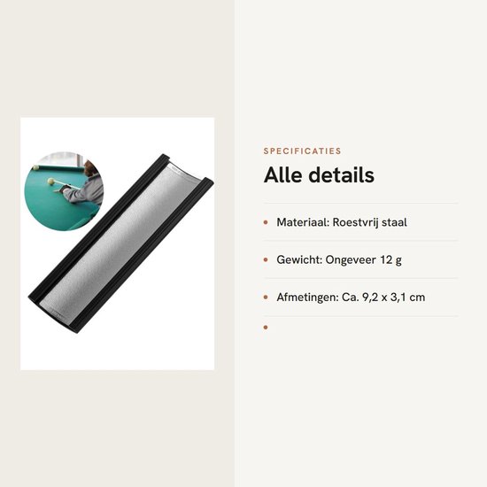 Biljartkeu Tip Tool - RVS Reparatietool - Poolstick Tip Trimmer - Lichtgewicht en Draagbaar - 9,2x3,1cm - Duurzaam Materiaal — afbeelding 2