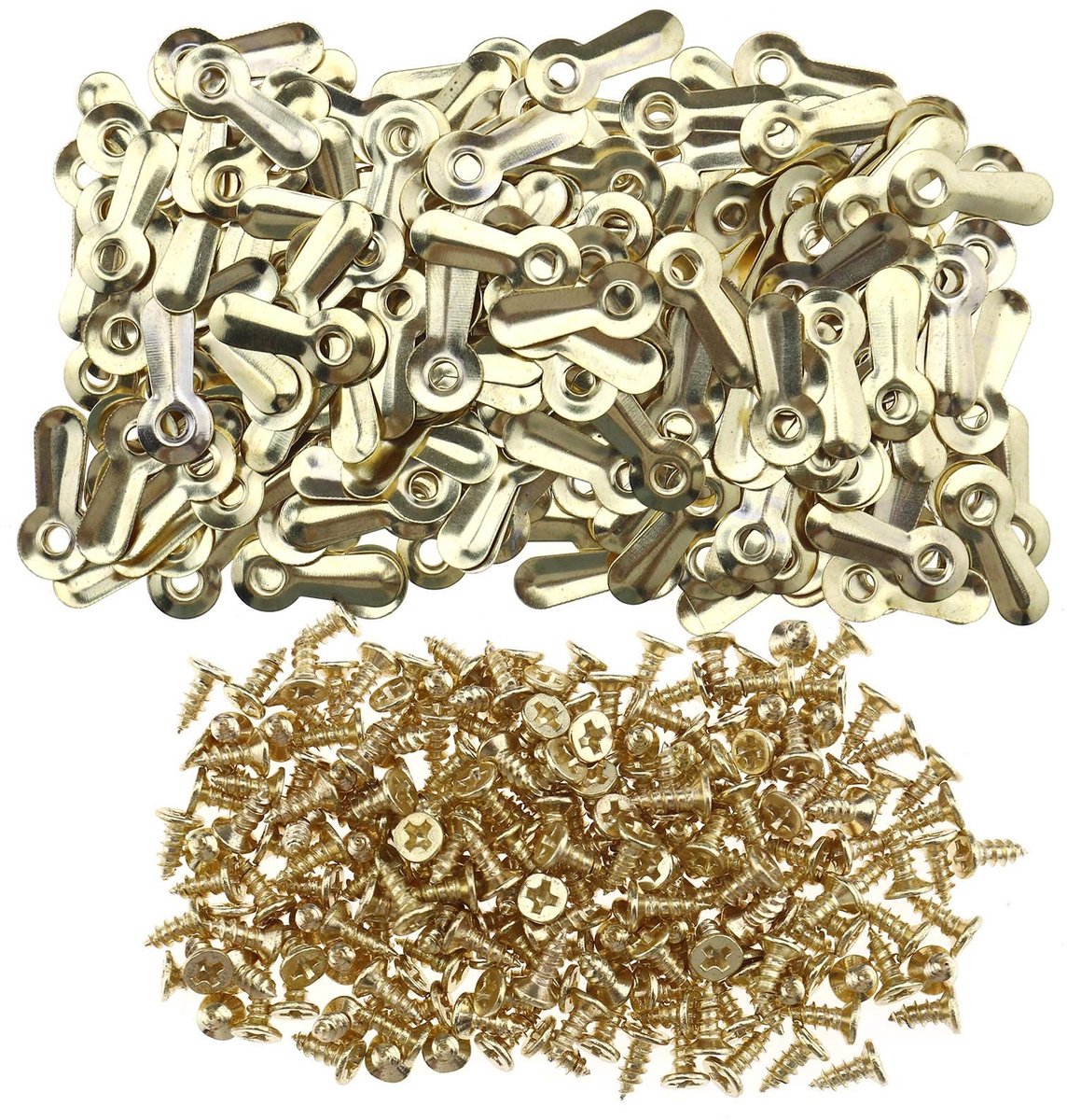 Dailygoods- Fotolijst Draaiknoppen 200 Stuks - Gouden Bevestigingsmiddelen - Schroeven - 3/4 Inch - Metaal - Duurzaam en Roestbestendig