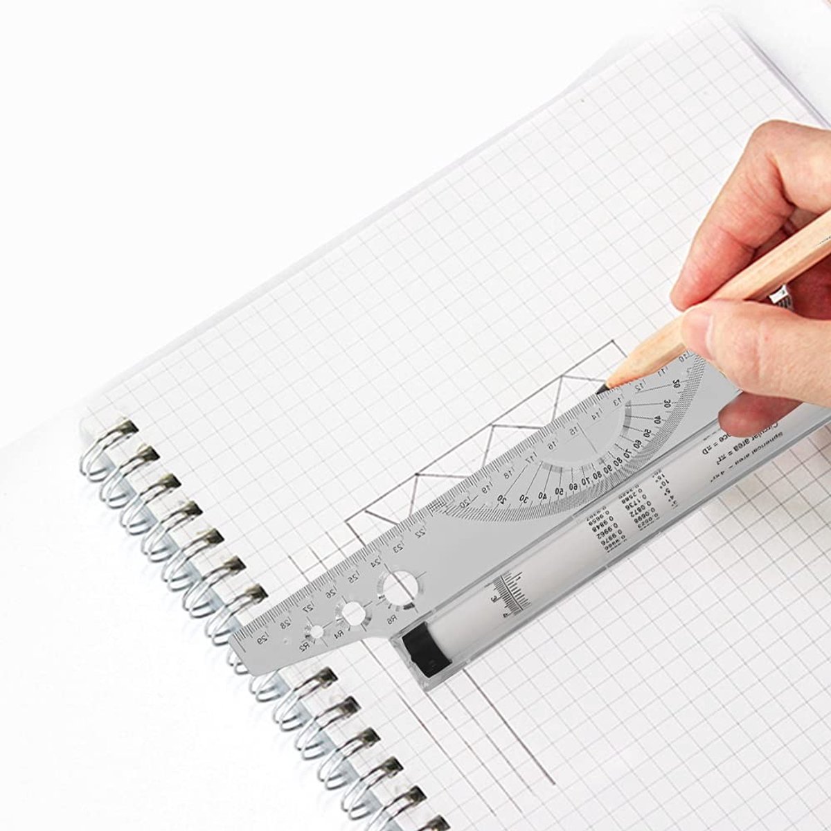Dailygoods- Hoekmeter Duurzaam PVC - Digitale Winkelhaak - Gradenboog - Nauwkeurige Liniaal - Gebruiksvriendelijke Interface - Hoge Precisie - Tekenliniaal