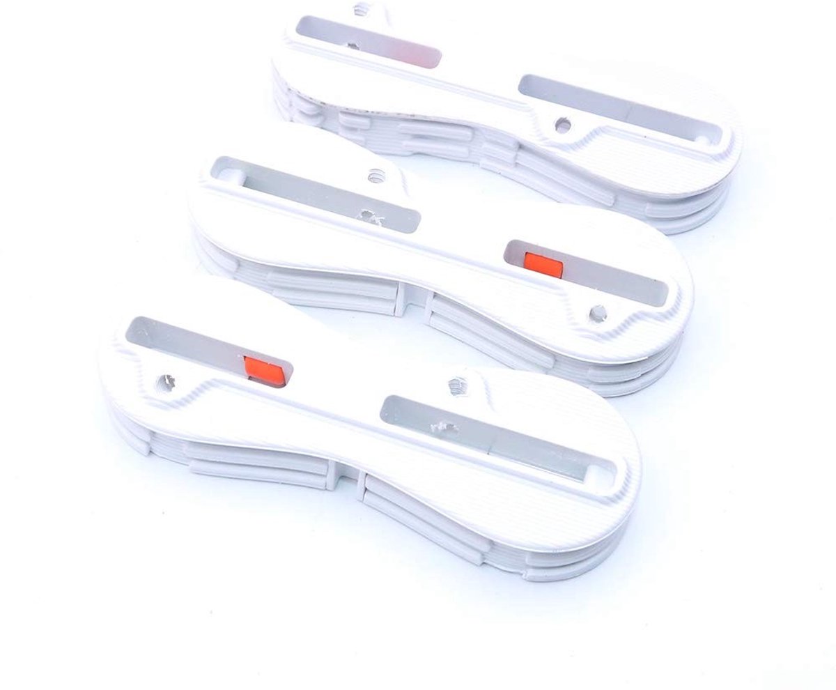 Dailygoods- Vin Plug Set - FCS II Systeem - 3 Stuks - Wit - Inclusief Sleutel - Eenvoudig te Installeren - Materiaal: ABS - Fin Plugs