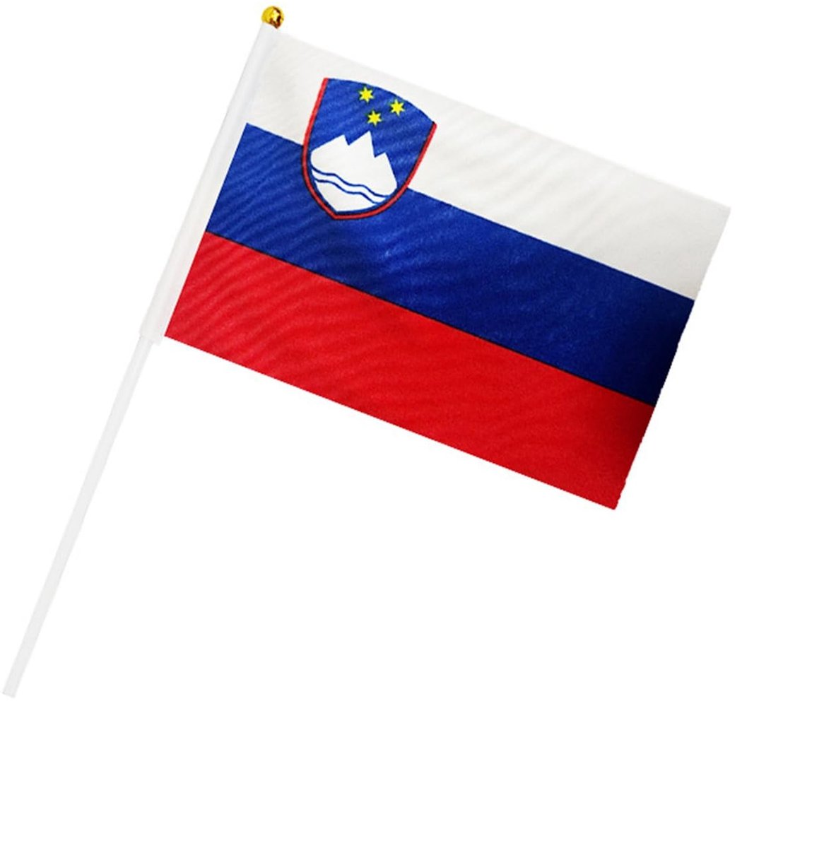 Dailygoods- Handvlag Dubbelzijdig - 20 Stuks - Polyester - 21 x 14 cm - Waterdicht - Geschikt voor EM 2024 - Handwip 30 cm - Vlag