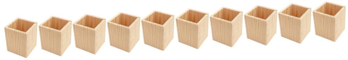 Dailygoods- Pennenhouder Houten - Bureau Organizer - Desk Organizer - Pot voor Make-upgereedschap - Mini-Vetplantenpot - Praktisch voor Kantoor en Thuis