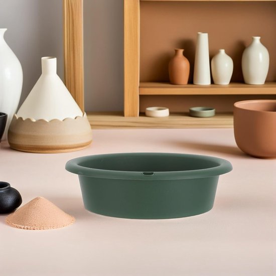 Tuinzeef Rond - Bodemzeef Compostzeef - Grond Ziften - Ergonomisch Handvat - 31 x 31 x 8.5 cm - Groen — afbeelding 5