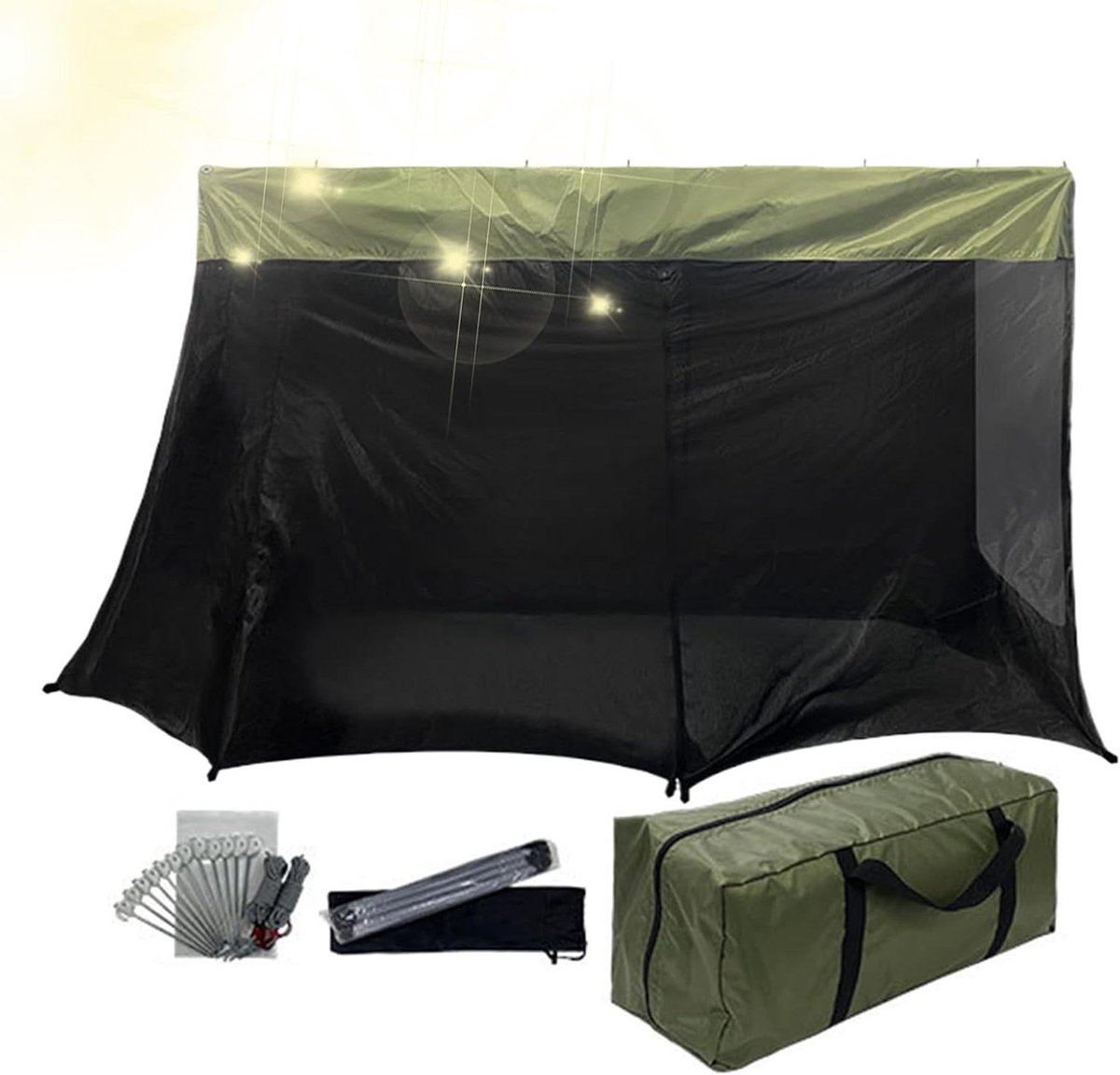 SUV Tent - Auto Luifel - Kamperen Reizen - UV-werende Schaduw - 320x198x195 Cm - Zwart