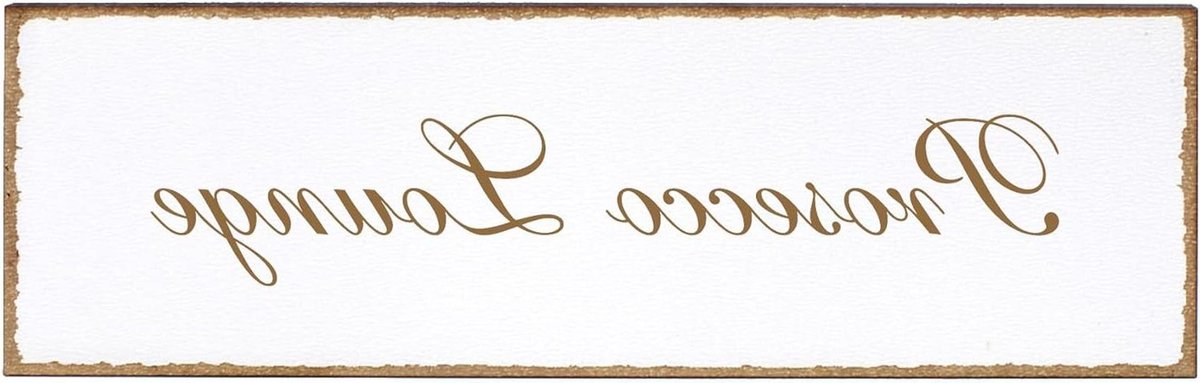 Deurbordje Hout - Naamplaatje Woning - Huis Decoratie - Zelfklevend Design - 150x50mm - Prosecco Lounge