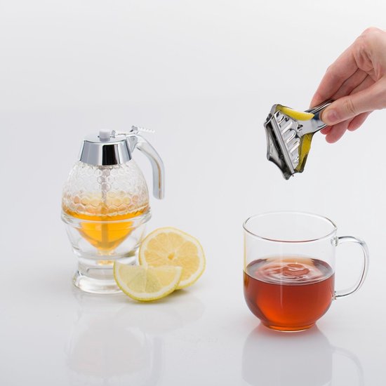 Dailygoods- Citroenknijper roestvrij staal - Kleine Citruspers - Handpers - Nauwkeurig doseren - Comfortabele handgrepen - Praktisch keukenhulpmiddel — afbeelding 4