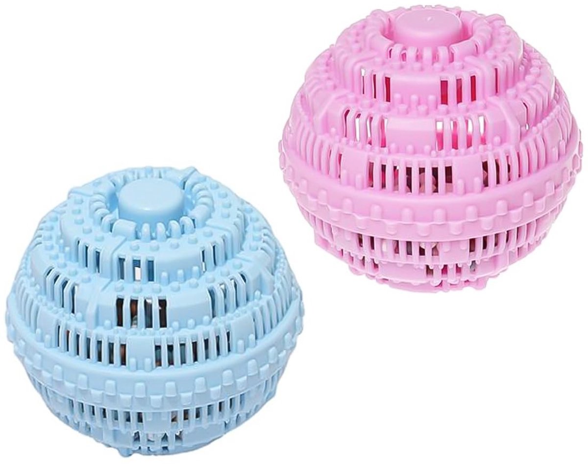 Dailygoods- Wasverzachterballen Innovatief Ontwerp - Wasbollen voor Wasmachine - Droogballen - Herbruikbare Wasballen - Verbeterde Reiniging - 2 Stuks