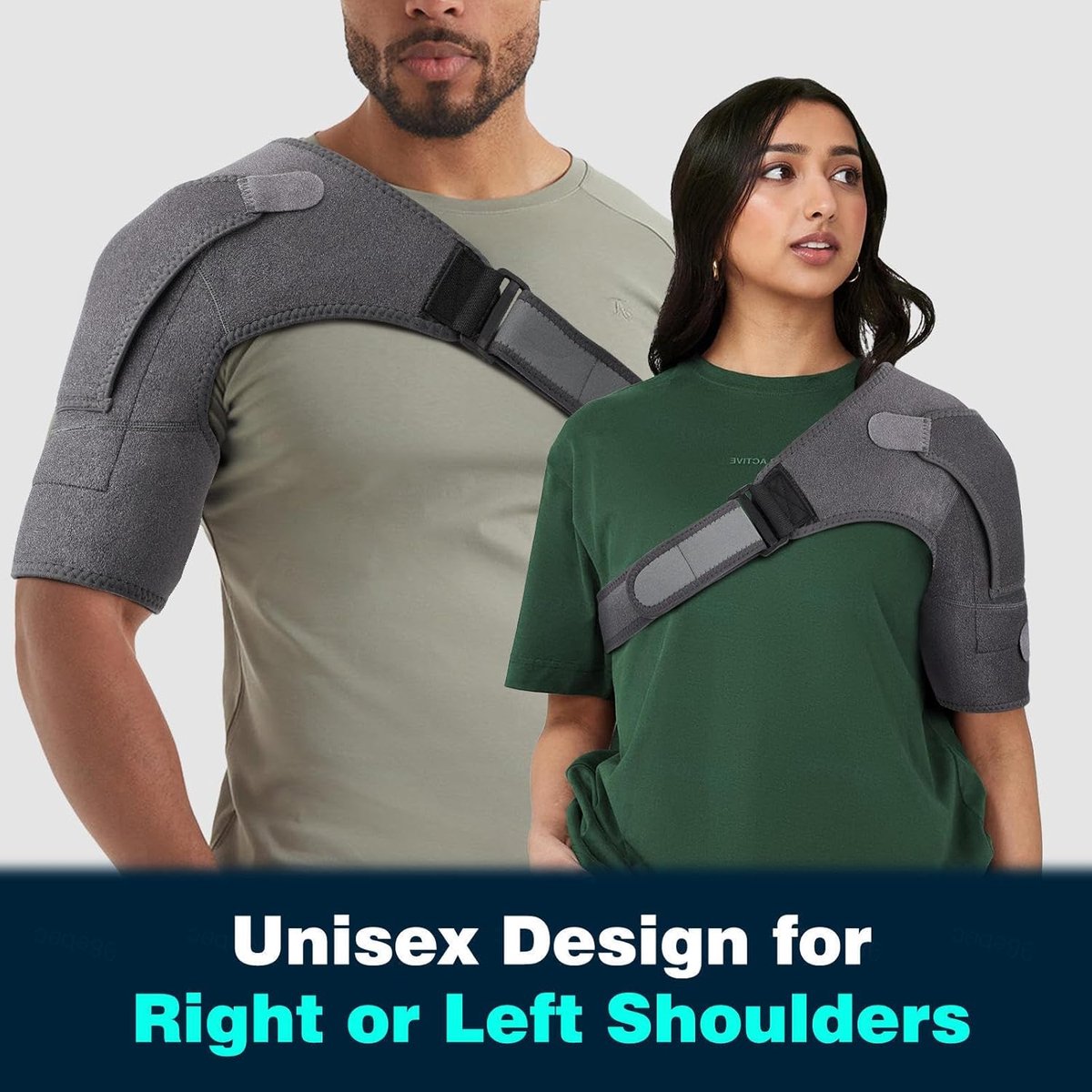 Schouderbrace - Schoudersteun Arm Fixatie - Herstel Bevorderen - Druk en Compressie - Verstelbaar - Zwart