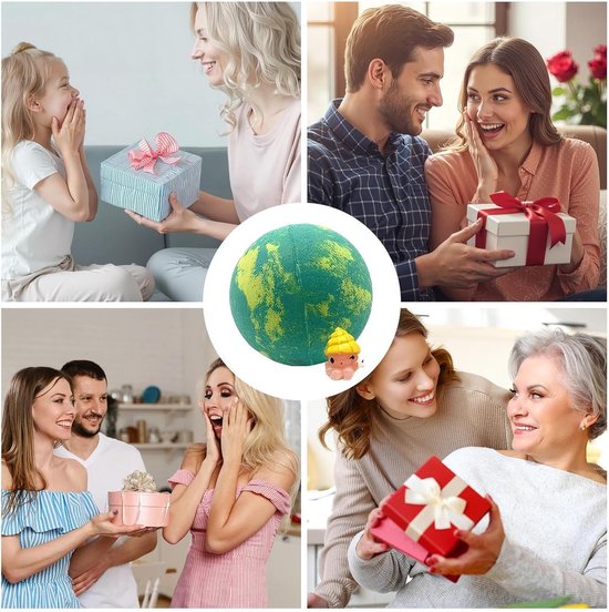 Bubbelbadballen met Speelgoed - Badbruisballen Ontspanning - Interactieve Badervaring - Verborgen Verrassing - 100 g - Munt — afbeelding 4