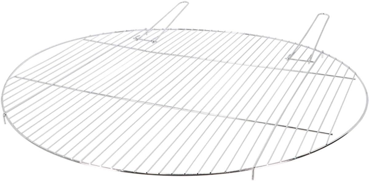 Grillrooster Rond BBQ rooster Buiten koken Stabiel met pinnen 82.5 cm Zilver
