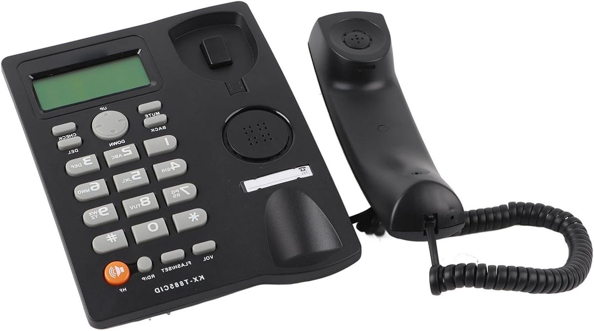 Vaste Telefoon - Bedrade Telefoon - Thuis Kantoor - Heldere Geluidskwaliteit - Dubbele Interface - Zwart