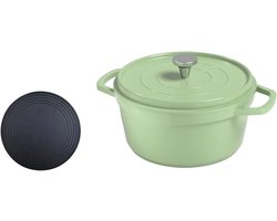 Dutch oven pot with lid，cast iron dutch oven，dutch oven for bread baking，cast iron pot with lid，sourdough cast iron dutch oven，sourdough bread dutch oven，Non-stick pot, induction cooker, stew pot(Gree