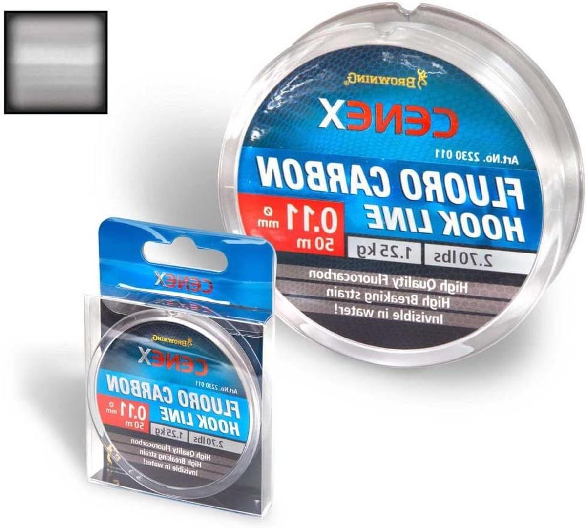 Vislijn Fluorocarbon - Voorvak Lijn - Vissen - Onzichtbaar Onder Water - 019 mm 50 m - Transparant