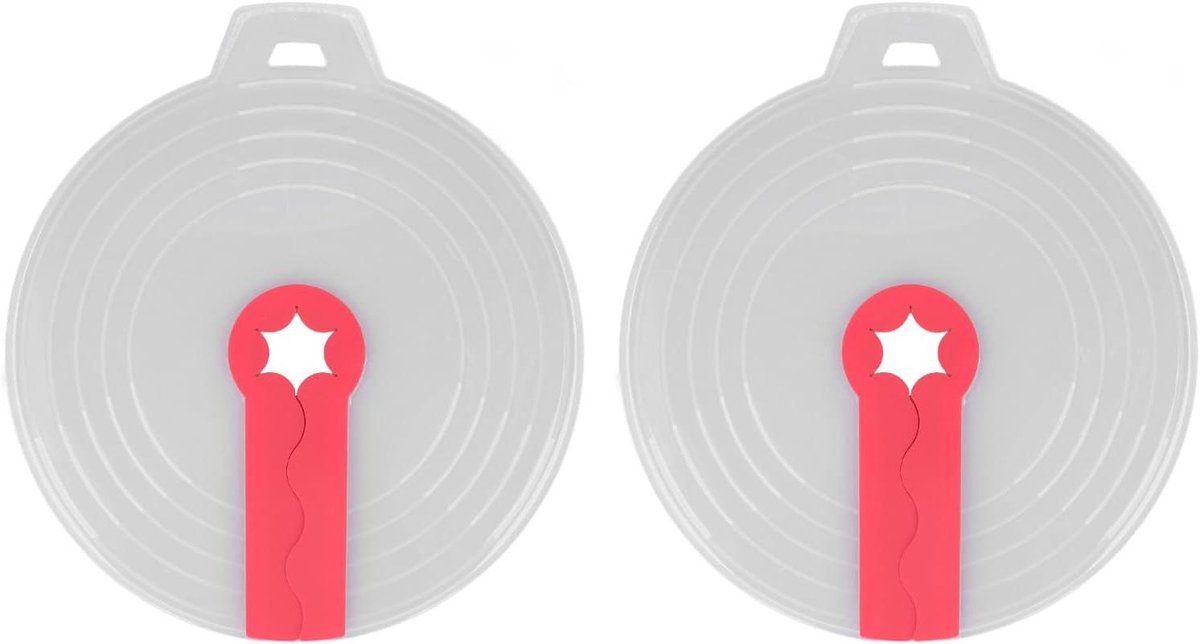 Spatdeksel Beslagkom - Mixer Deksel - Keuken Schoonhouden - Spatproof Ontwerp - 2 Stuks - Rood