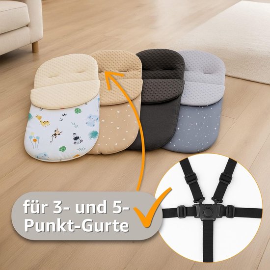 Voetenzak Kinderwagen - Baby Omslagdeken - Winterse Wandelingen - Waterafstotende Buitenkant - 90x45 cm - Grijs — afbeelding 3
