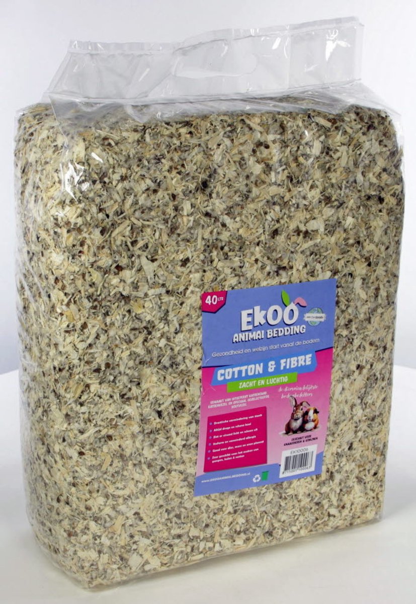 Ekoo Katoen | houtvezel bodembedekking | 15 of 40 liter | stofarm en absorberend 40 Liter