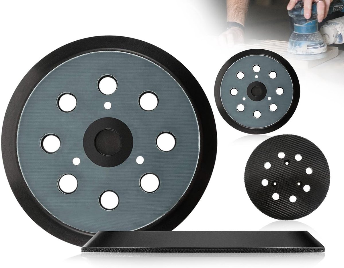 Dailygoods- Slijpschijf 125mm - Slijpschijven set van 2 - Compatibel met Makita - 8 gaten - Excentrische schuurmachine - Betrouwbare keuze - Schuurpapier